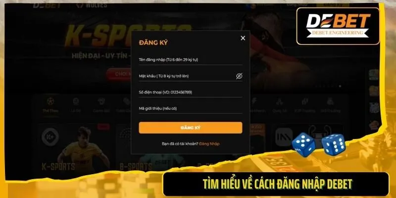Đăng nhập DEBET